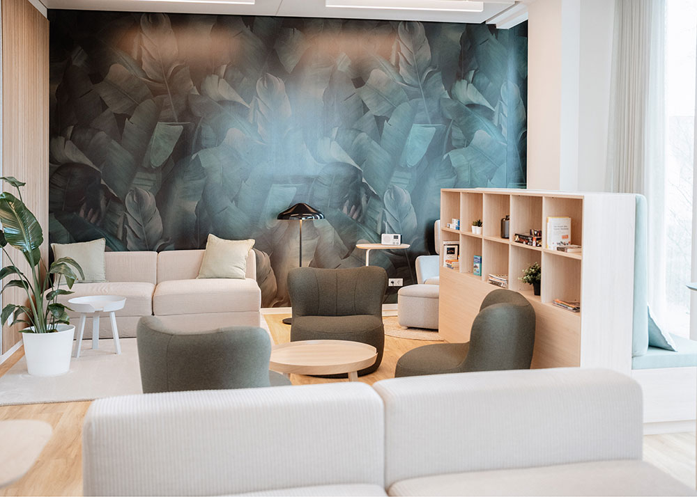 Patientenlounge in der calm Tagesklinik Hamburg